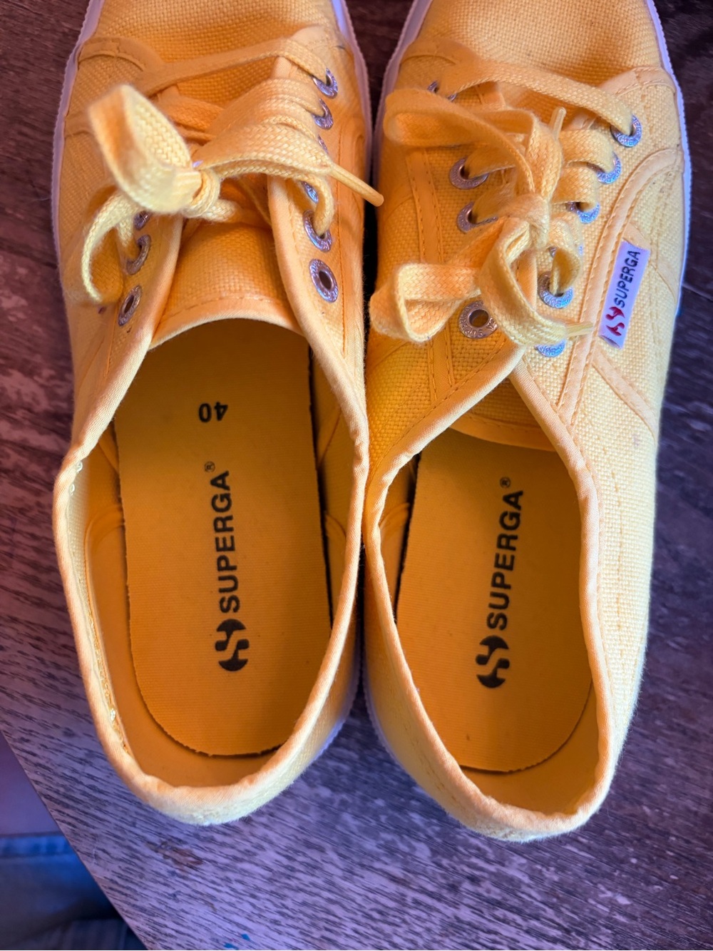 Superga Yellow Canvas Low-Top Sneakers - Women's Casual Shoes - Picture 9 of 11